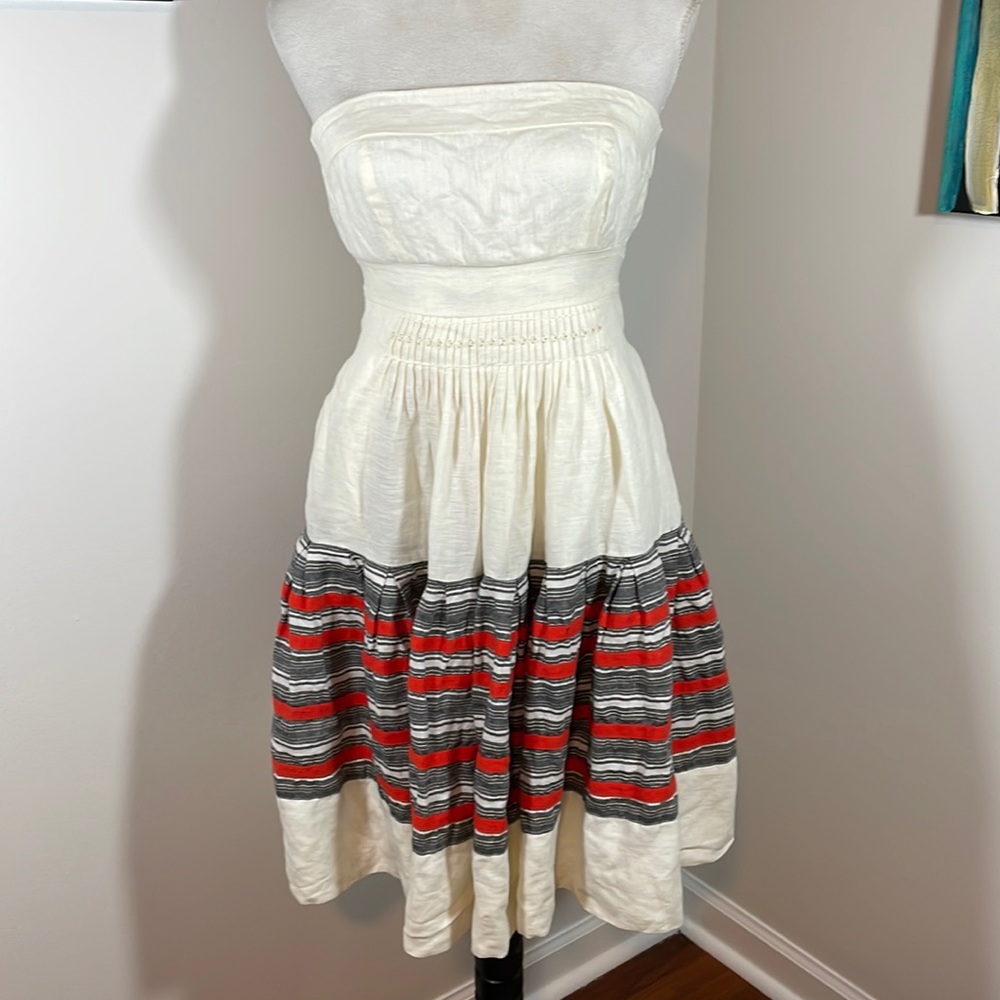 Floreat Anthropologie linen sun dress